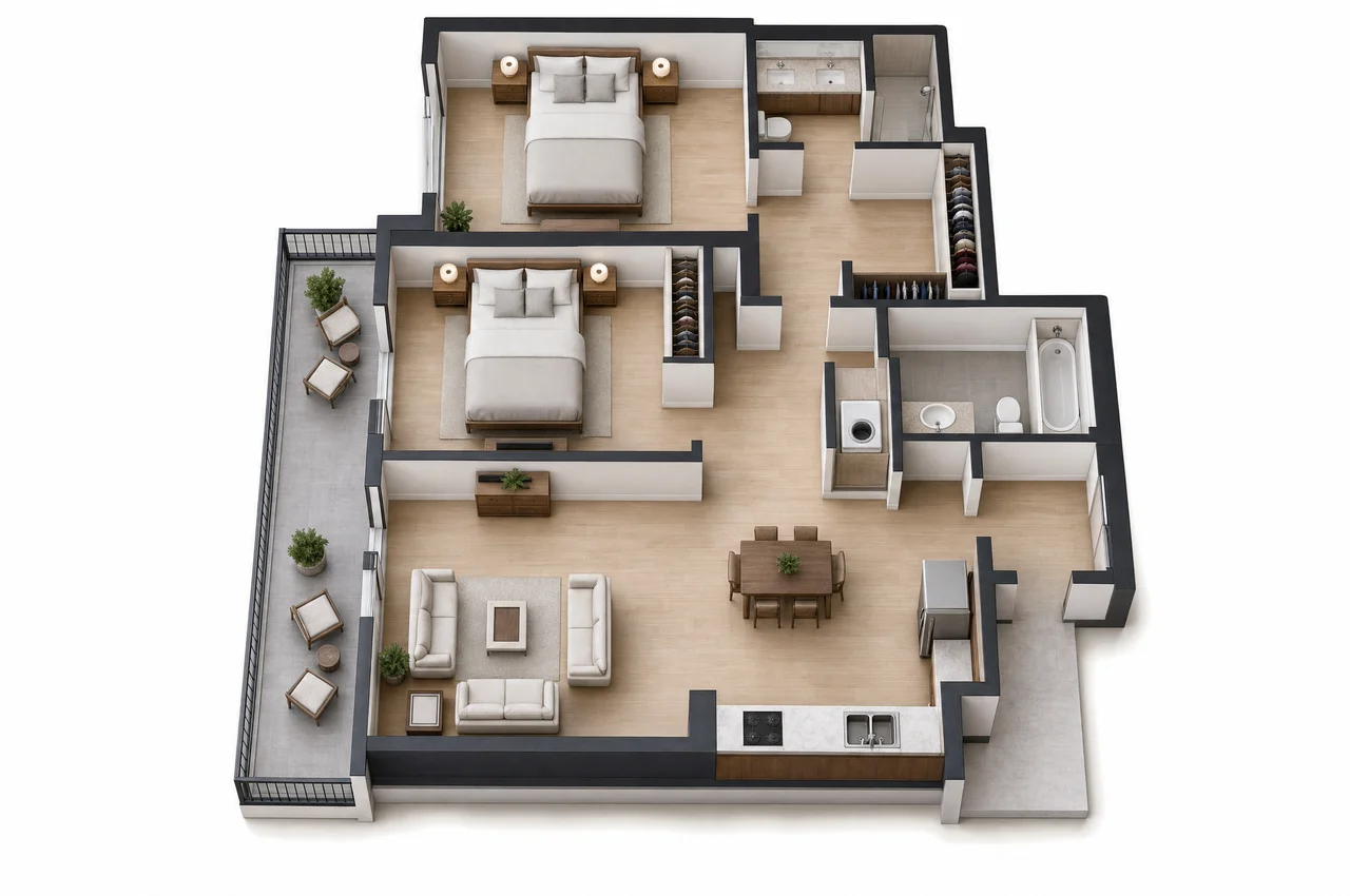 A floor plan from the same video. after editing